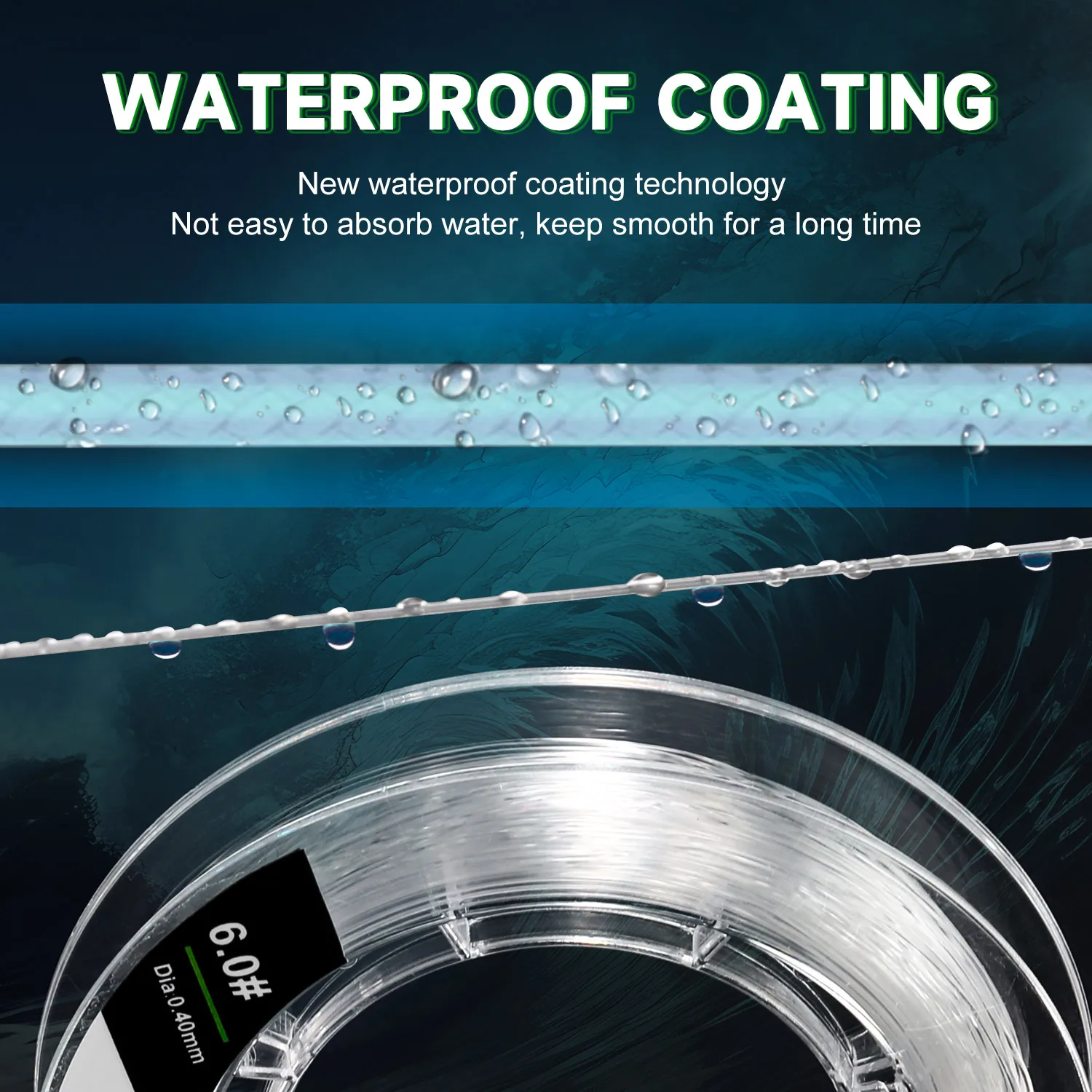 Sougayilang 50m líneas de pesca de fluorocarbono líneas de pesca de alta sensibilidad 3-25LB línea de pesca de baja ductilidad línea de aparejos de pesca - imagen 4