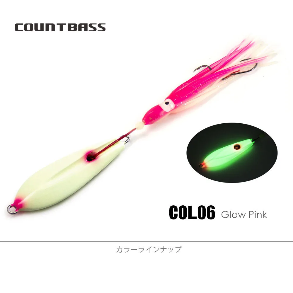 Plantilla Countbass Inchiku con anzuelo de asistencia, señuelos de goma salada para pesca, pargo de barco con fondo de bala, 100g, 3,5oz - imagen 4