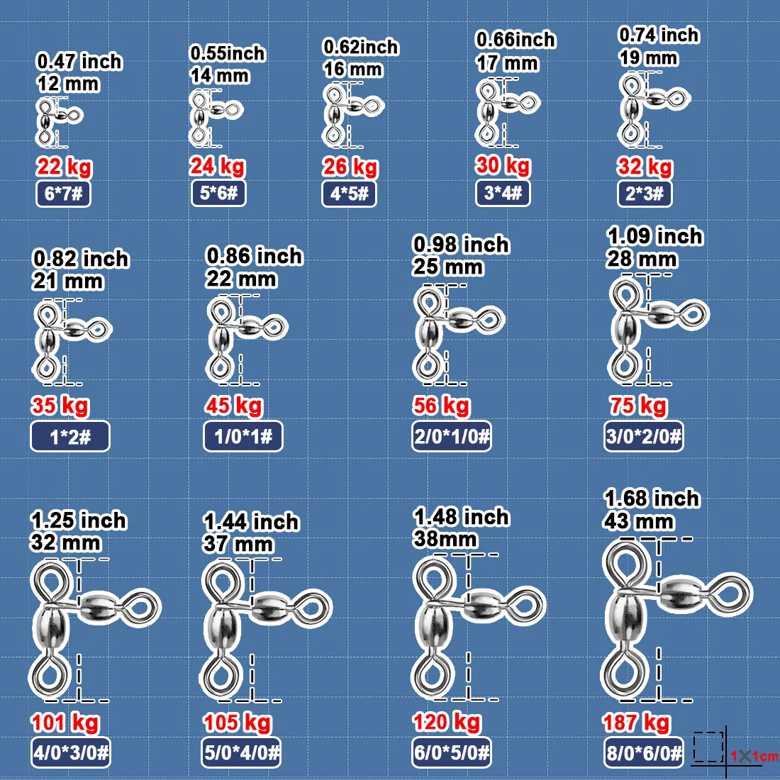 Grúa giratoria de acero inoxidable de 3 vías, barril de pesca giratorio, aparejos de pesca, aparejo de bagre, aparejo giratorio, aparejo inferior de pesca para Surf - imagen 2