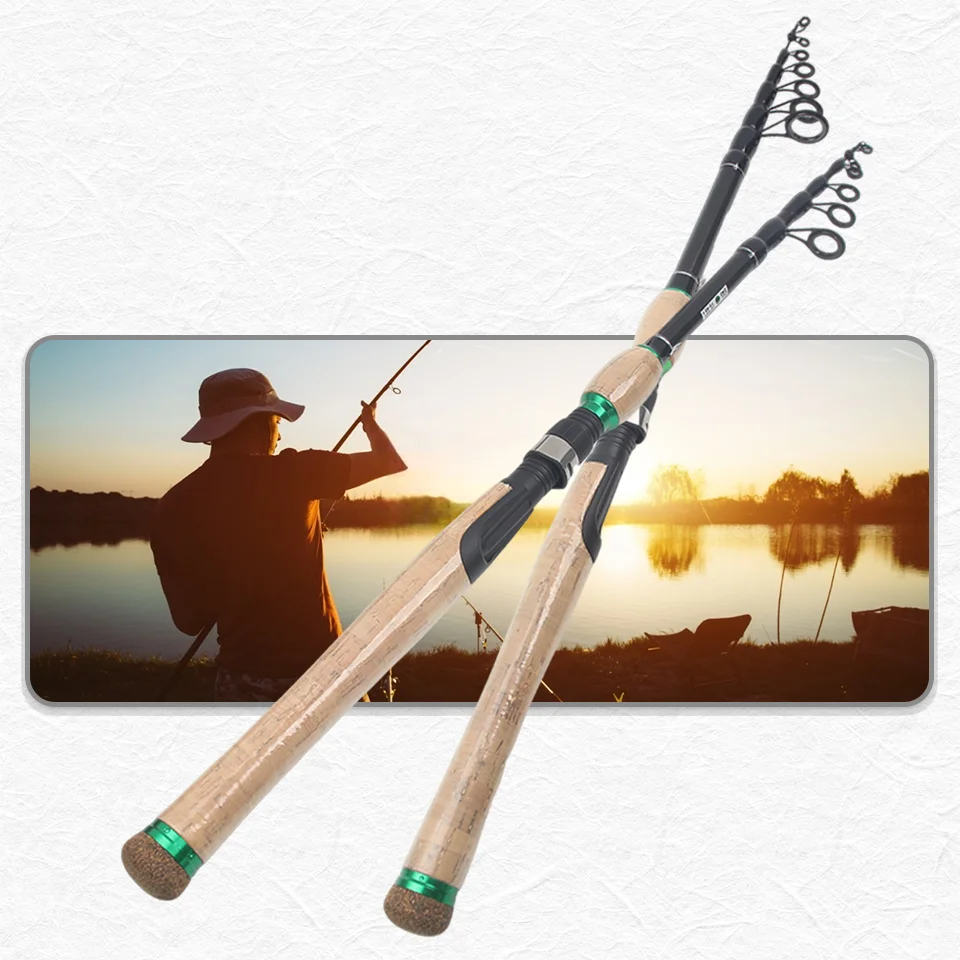 La caña de pescar de viaje definitiva, con su diseño telescópico ultracompacto, es el compañero perfecto para sus viajes de mochilero. - imagen 2