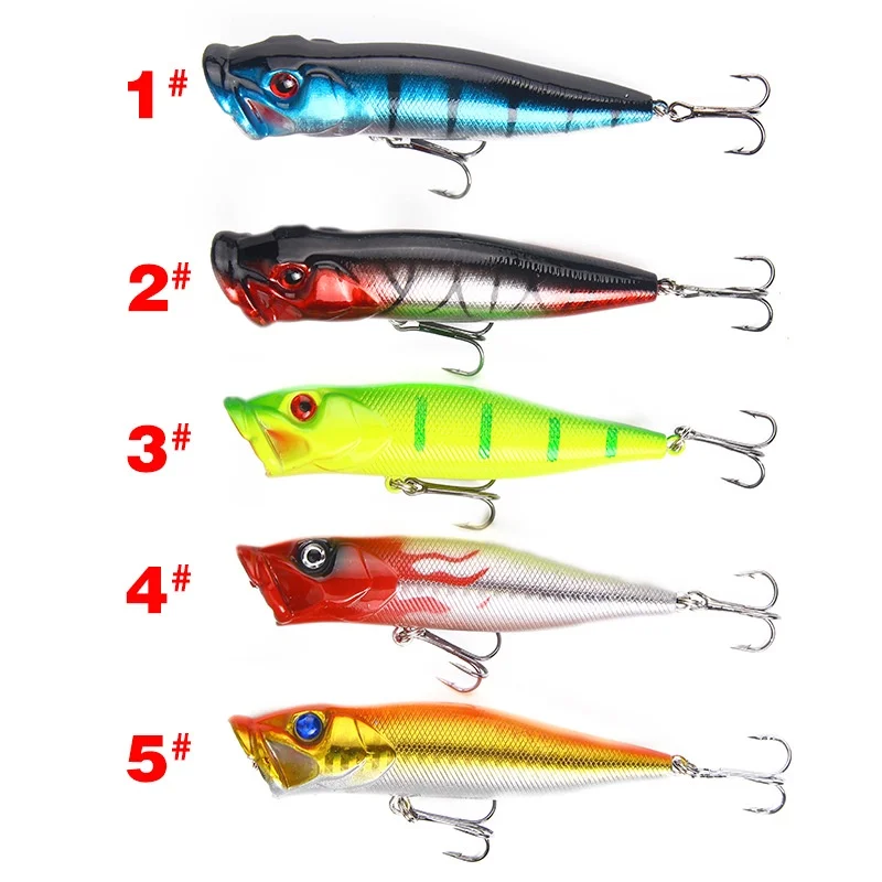 Señuelo de pesca Popper biónico de superficie Topwater, cebo Popper falso, 9cm/12,5g - imagen 2