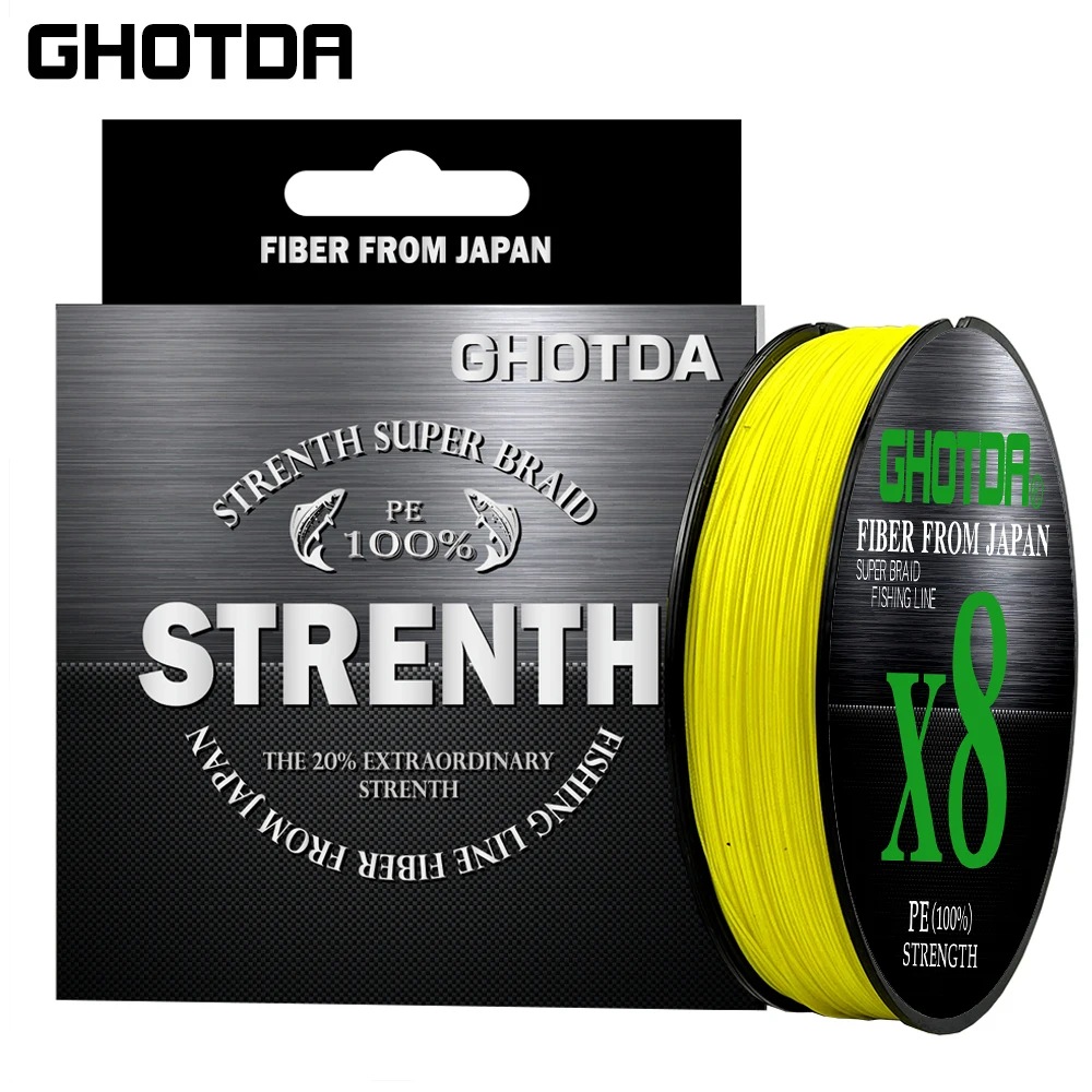 GHOTDA-sedal de pesca trenzado de fuerte resistencia, 12 hebras, 9 hebras, 8 hebras, 100M, hilo de PE, hilos multifilamento X8 X9X 12, línea de mosca - imagen 5