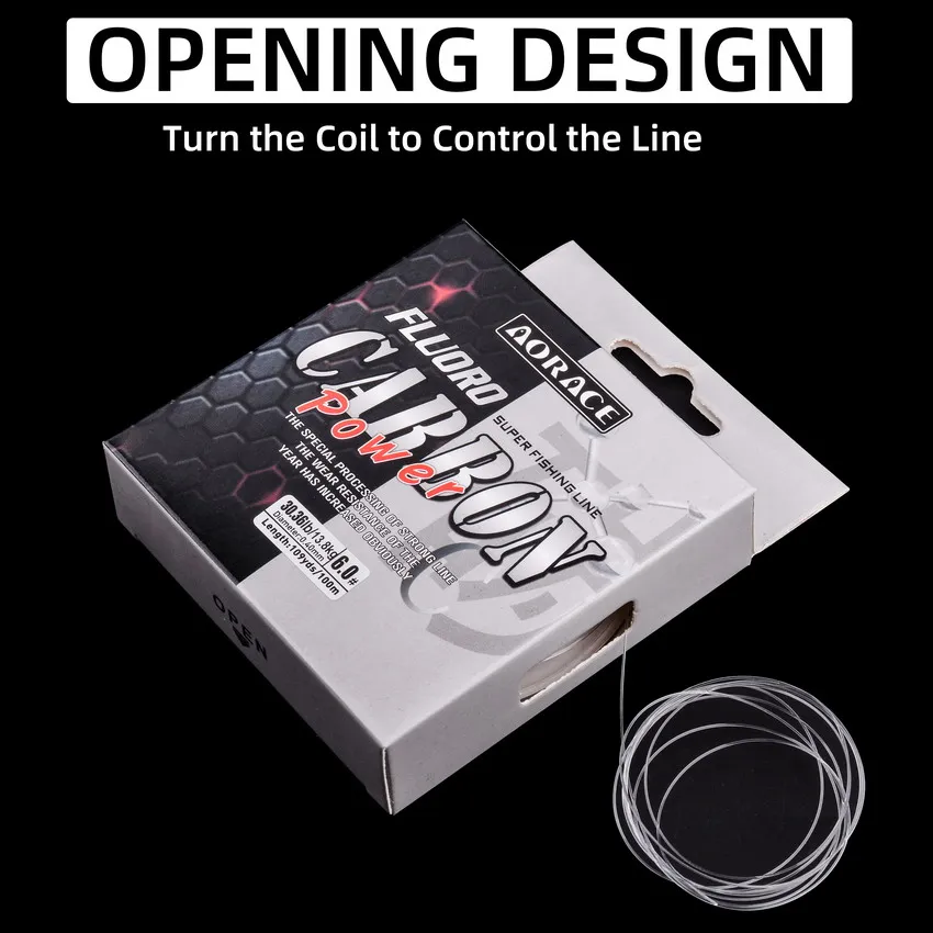 Línea de pesca de fluorocarbono Aorace de 100M, línea de fibra de carbono importada japonesa, línea de hundimiento monofilamento de 1-15kg, pesca en el mar - imagen 4