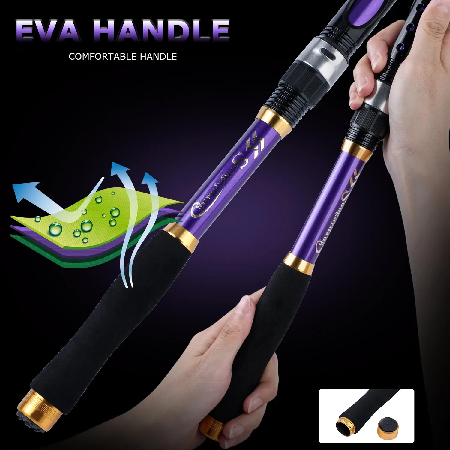 Sougayilang 1,8-3,3 M nuevas cañas de pescar telescópicas cañas de pescar de carpa ultraligeras caña alimentadora caña giratoria aparejos de pesca - imagen 5