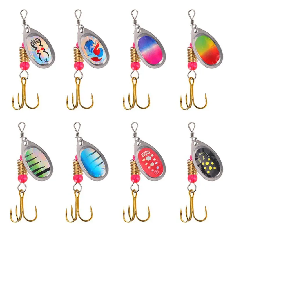16 unids/caja cuchara de Metal Spinner cebo señuelo de pesca cebos giratorios artificiales para Lucio pesca de trucha con bolsa de carcasa dura EVA - imagen 3
