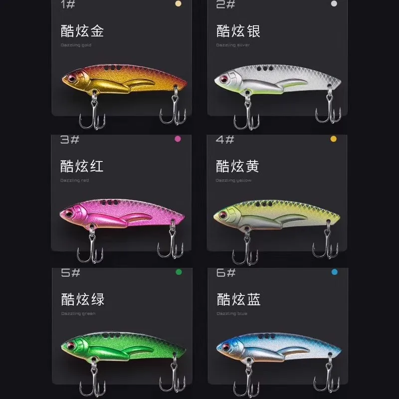 Nuevo FISHANT Dading Cool edición clásica Super Long Shot Metal VIB señuelo de pesca 7/9/12,5/15g 3D ojo de pez cebo falso de lubina Artificial - imagen 5