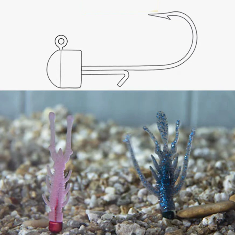 Lote de 6 unidades de anzuelos de 1,6g, 2g, 2,8g, 4,8g, 5,5g, Seta para SALA DE Shroom - imagen 3