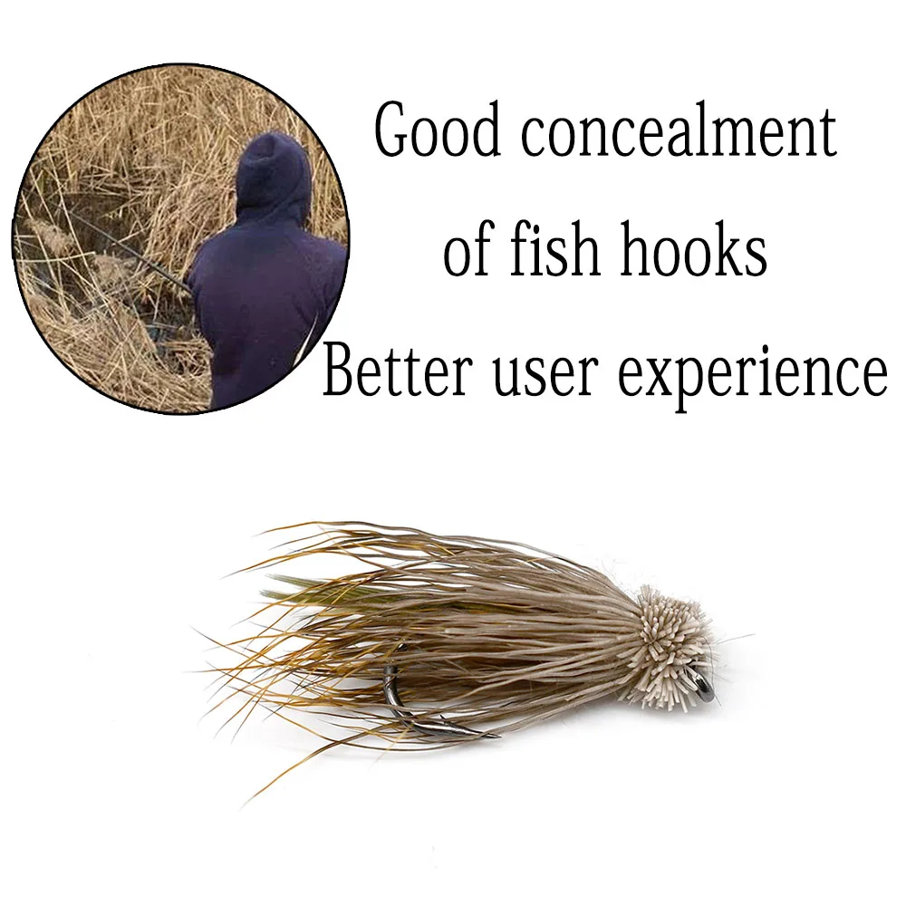 MNFT-señuelo de pesca de lubina, Color marrón, pelo de ciervo, Cuerpo Dorado, Muddler, piscardo, trucha, 10 piezas, 6 # - imagen 5