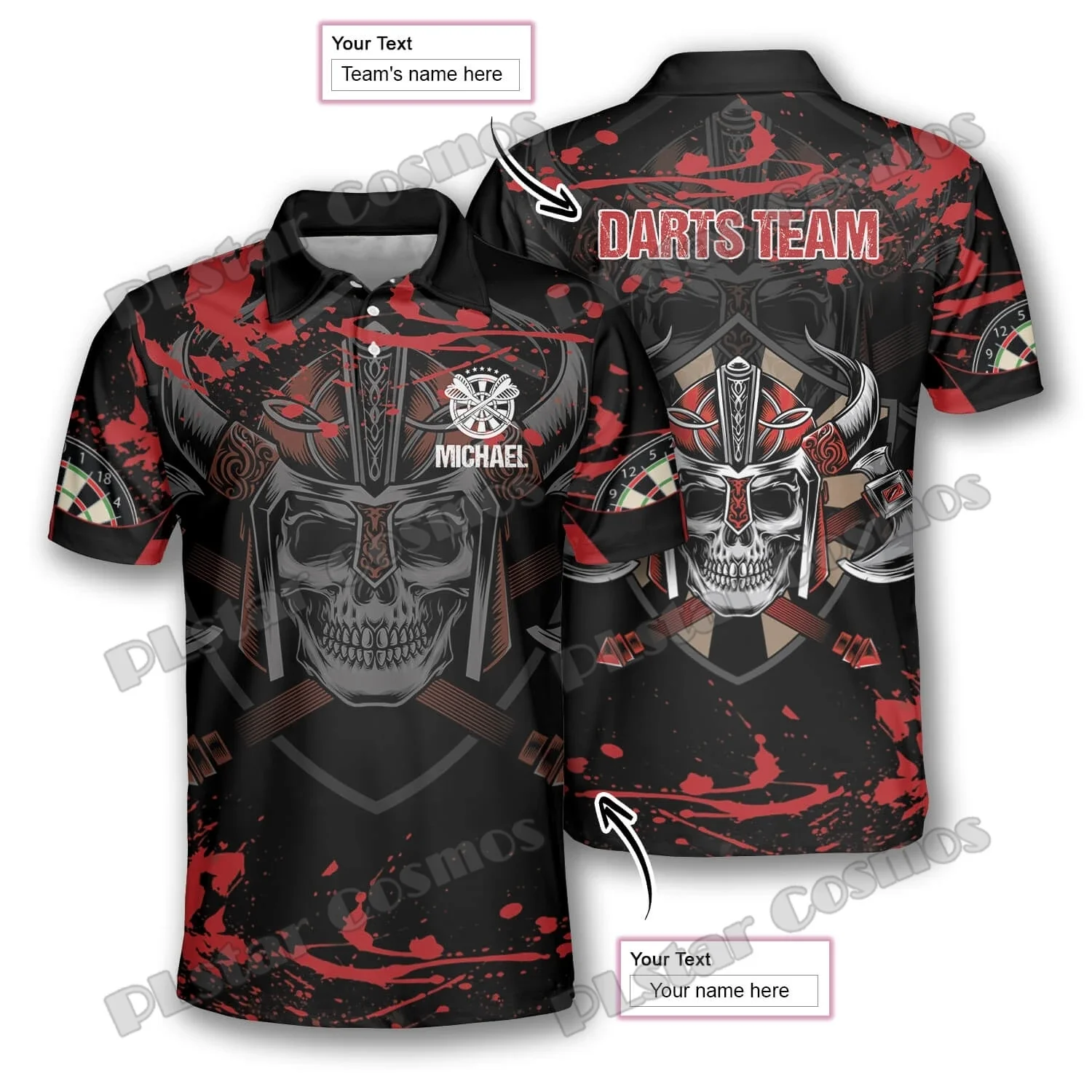 Dardos calavera 3D personalizados – Señuelo estampado para pesca