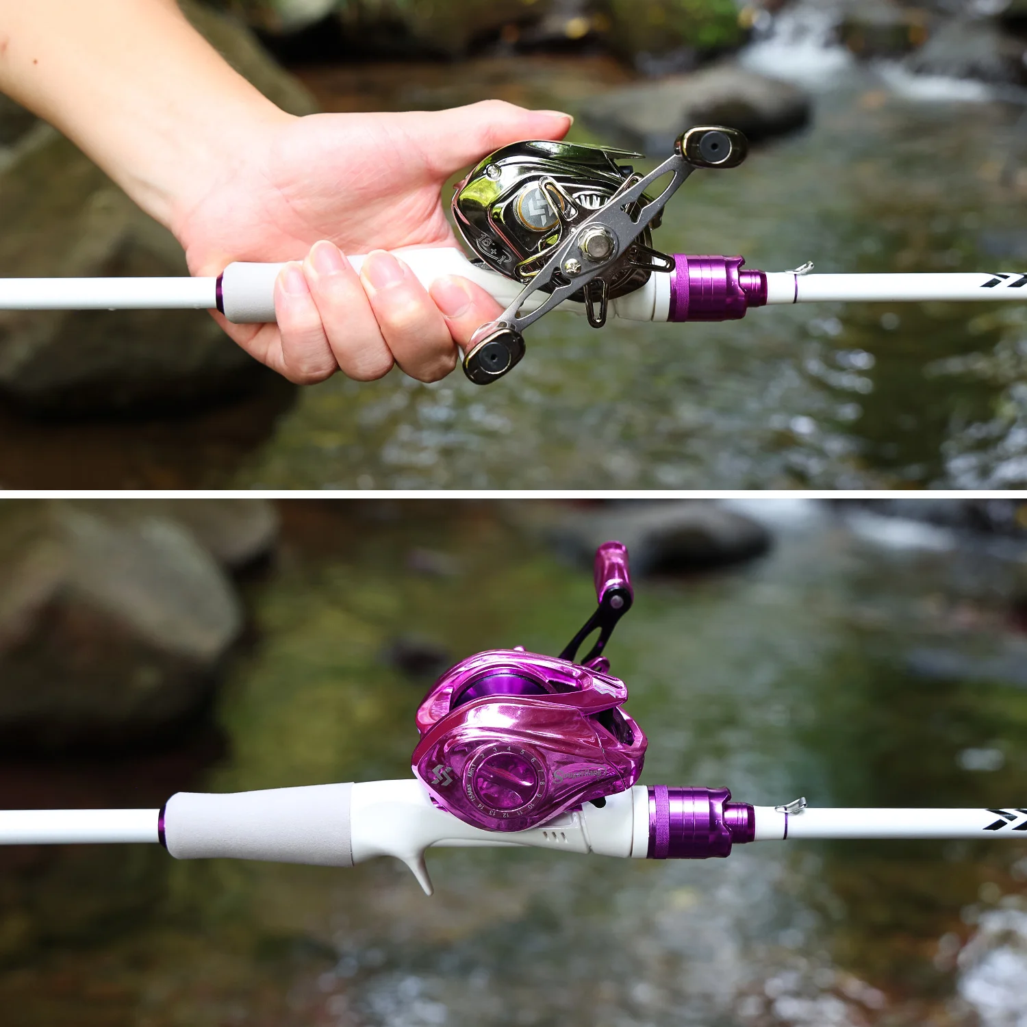 Sougayilang-carrete de Baitcasting 7,2: 1, relación de engranaje de alta velocidad, arrastre máximo de 10kg, carrete de fundición con carrete de aluminio para pesca de lubina y Lucio - imagen 5