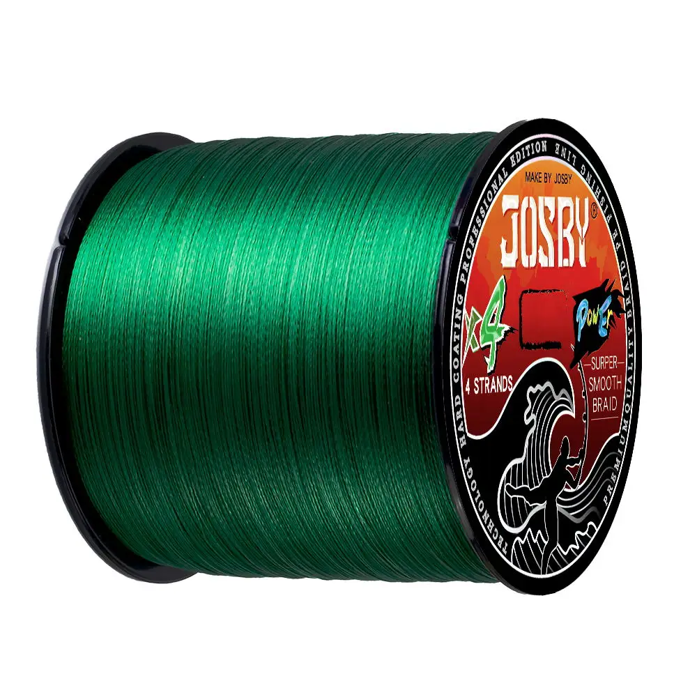 JOSBY-Hilo de pescar trenzado Multicolor japonés, 4 hebras, 100% PE, 1000M, 500M, 300M, 100M, para pesca de carpa en agua salada - imagen 4