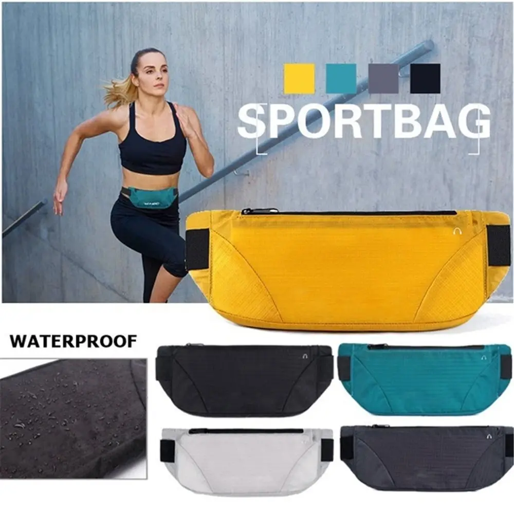 Three-section Running Waist Bags Waterproof Breathable Marathon Running Bag Belt Bag Lightweight Sports Phone Bag Men Women