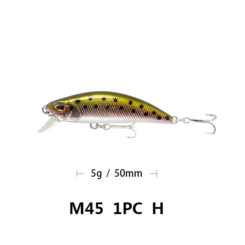 1 Stuks Minnow Vissen Lokken 5G Wobbler Langzaam Zinkende Kunstmatige Plastic Harde Aas Crankbait Voor Bass Pike Pesca visgerei - imagen 5