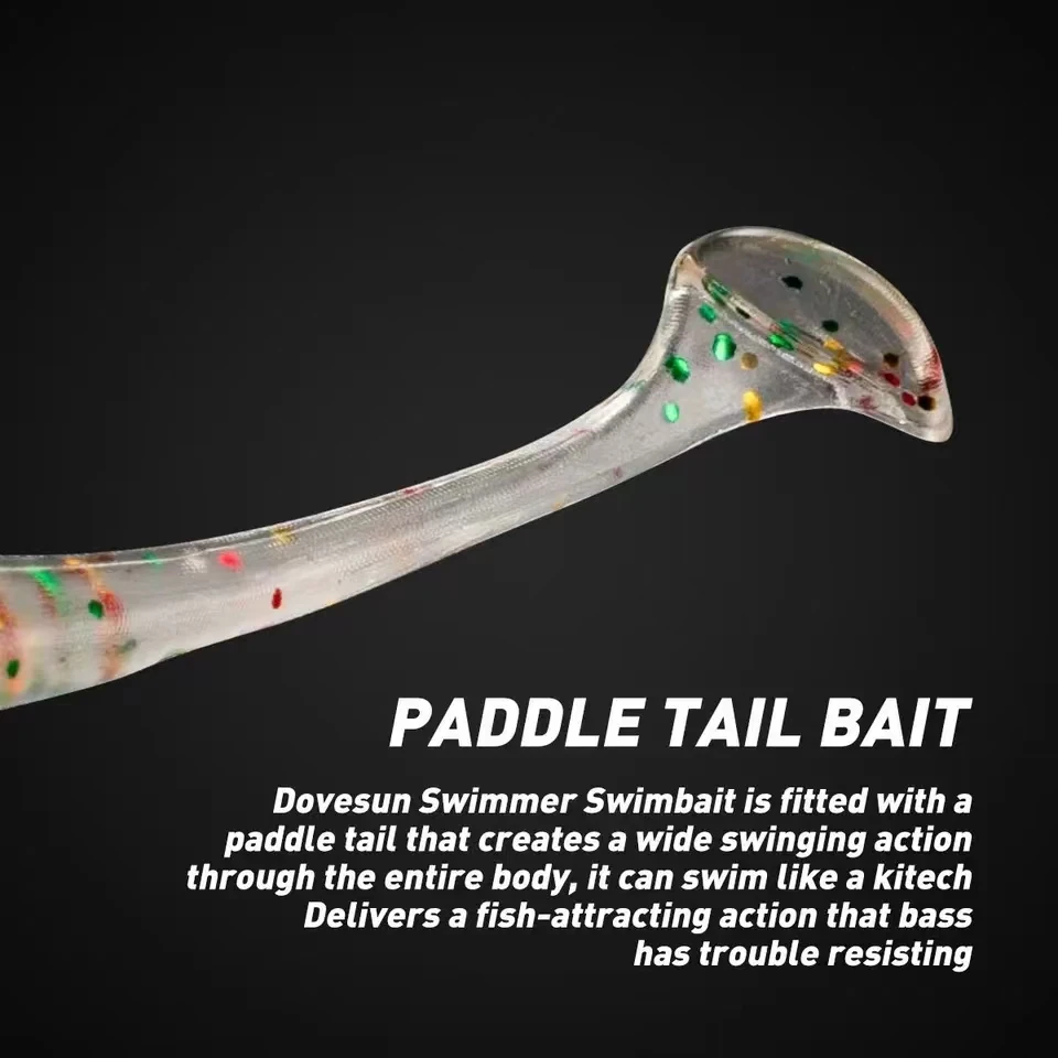 25 unids/lote paleta t-tail Shad Ajing señuelo de pesca 5cm 0,8g Rockfish goma suave señuelo Artificial cebo lubina - imagen 3