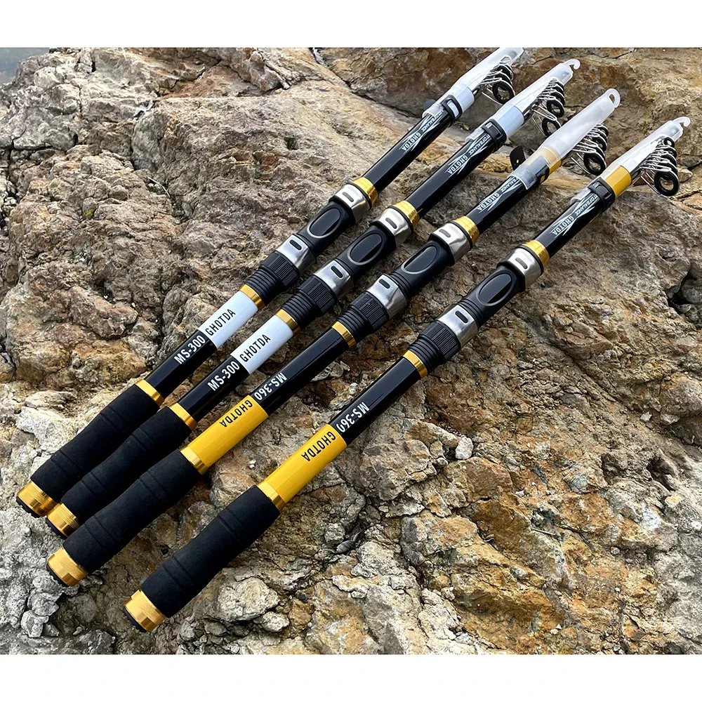 Caña de pescar de mar con caña dura de lanzamiento de larga distancia para accesorios de pesca de lubina de carpa 2,1 M 2,4 M 2,7 M 3,0 M 3,6 M telescópica portátil - imagen 4