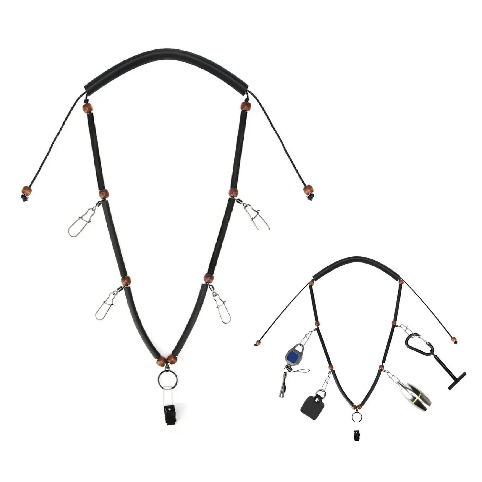 Cordón de pesca con mosca de longitud ajustable, collar, cuerda, herramientas de pesca, línea colgante, soporte delicado colorido, accesorios de pesca al aire libre - imagen 2