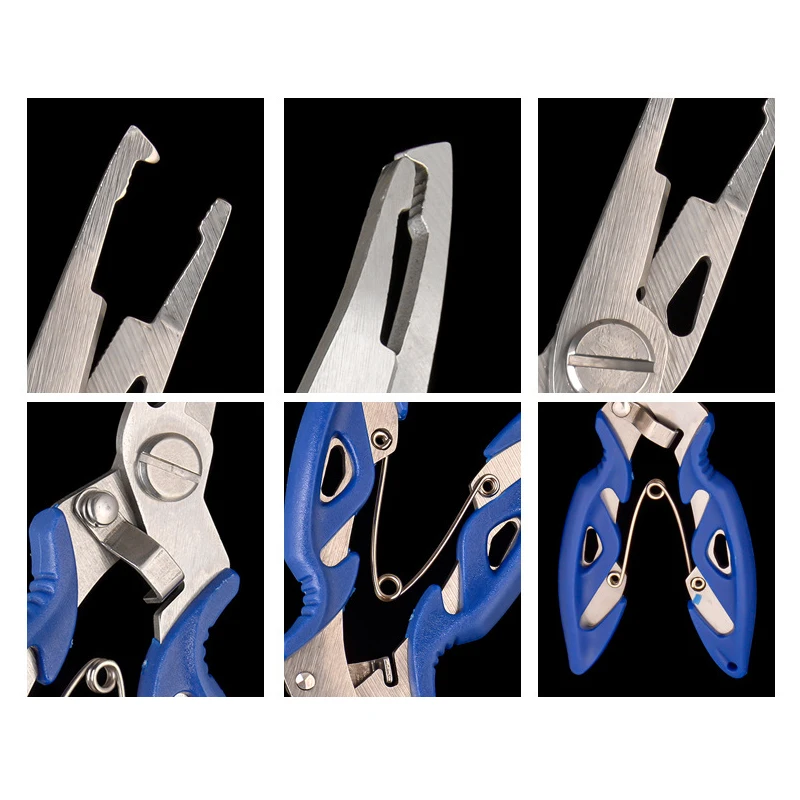 Alicates de pesca multifunción, herramientas de pesca, cortador de señuelos de línea trenzada, removedor de anzuelos, corte de pesca, pinzas, tijeras - imagen 2