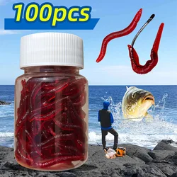 Vinilos luminiscentes rojos con aroma – Señuelos de silicona