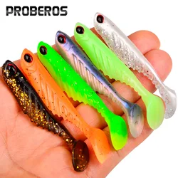 Swimbait de silicona luminoso 7cm – Cola en T para lubina y trucha