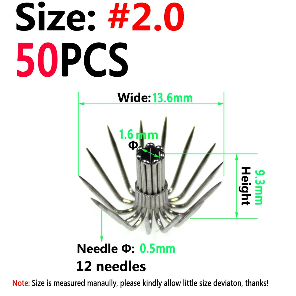 50pcs size 2.0