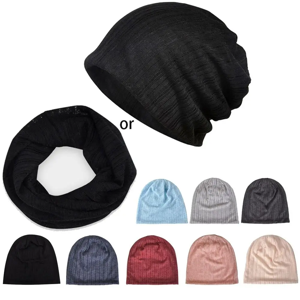 Gorro liso para mujer, gorros de algodón a rayas para primavera y verano, gorro elástico suave para quimio para mujer - imagen 5