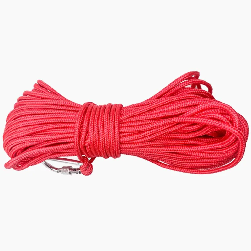 Cuerda antipérdida de nailon de 10 metros, cuerda trenzada pesada con bloqueo de seguridad, diámetro de 4mm, accesorios de pesca seguros y duraderos, imán de pesca - imagen 5
