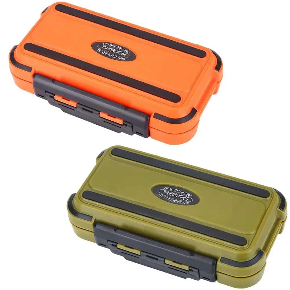 Caja de aparejos de pesca portátil impermeable ABS 24 ranuras caja de equipo de pesca de doble cara dos colores caja de aparejos organizador pescadores
