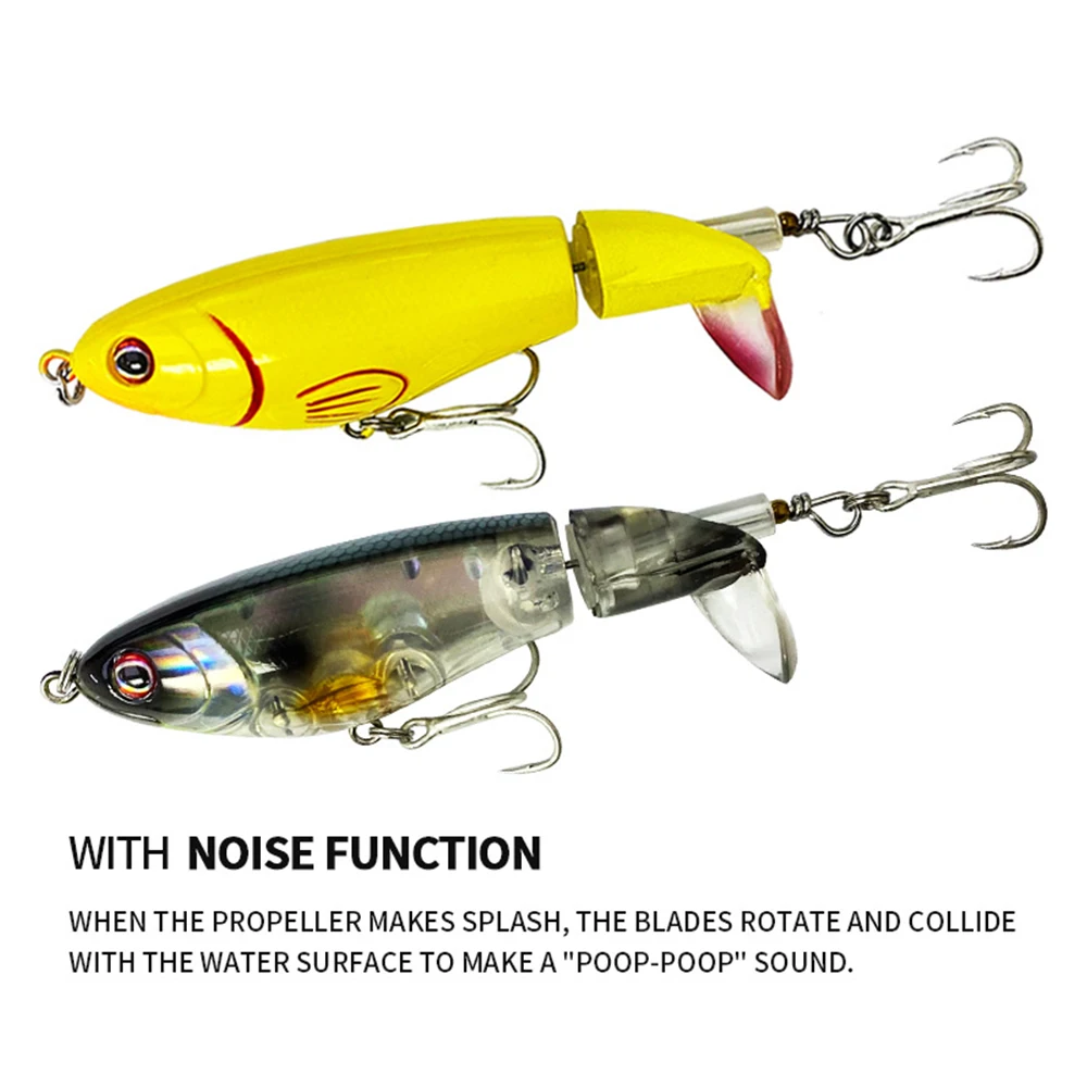 Señuelos de pesca flotantes, cebo giratorio Wobbler Topwater Whopper Plopper, cebo duro Artificial, Spinner de cola, Jerkbait LXJ103, 9cm, 14,2g - imagen 5