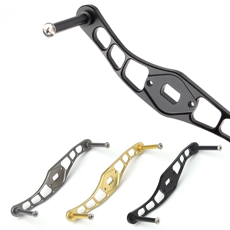 Kawa-mango de carrete de pesca, mano de aleación de aluminio sin perilla para Da/Abu/Shi, tamaño del agujero de Baitcasting 7*4/8*5mm de longitud 105/100/95mm DIY - imagen 4