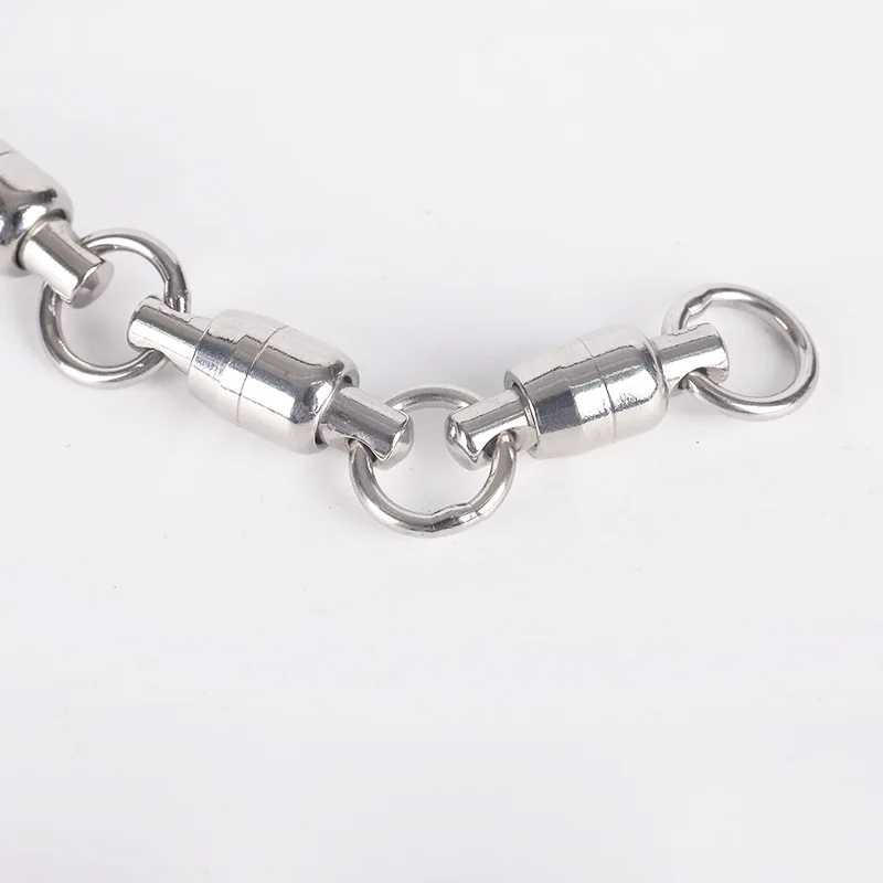 Accesorios giratorios de Pesca en el mar, Conector de señuelo de acero inoxidable, rodamiento de bolas giratorio, equipo de Pesca en agua salada, 2 piezas - imagen 3