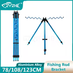 ZYZ soporte de caña de pescar, aleación de aluminio de alta resistencia, soporte triangular de pesca en el mar, herramienta de soporte telescópica, aparejos