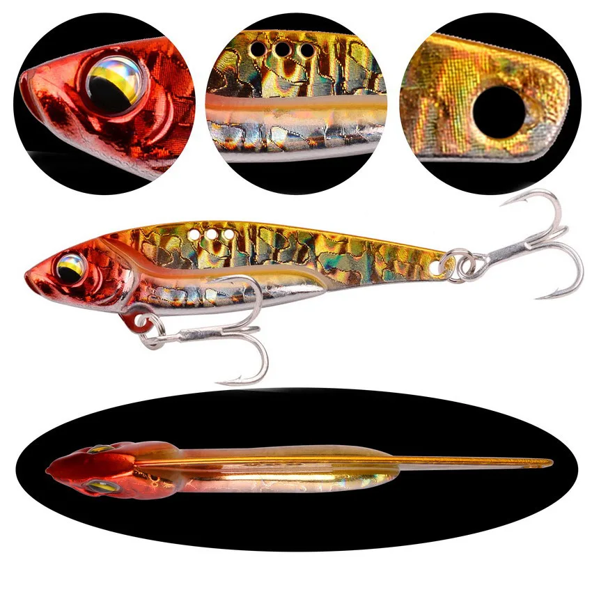 13 Uds nuevo cebo vibratorio de Metal juego de Señuelos de Pesca de invierno 14g 20g cebos duros artificiales Spinner cuchara señuelos Pesca - imagen 3