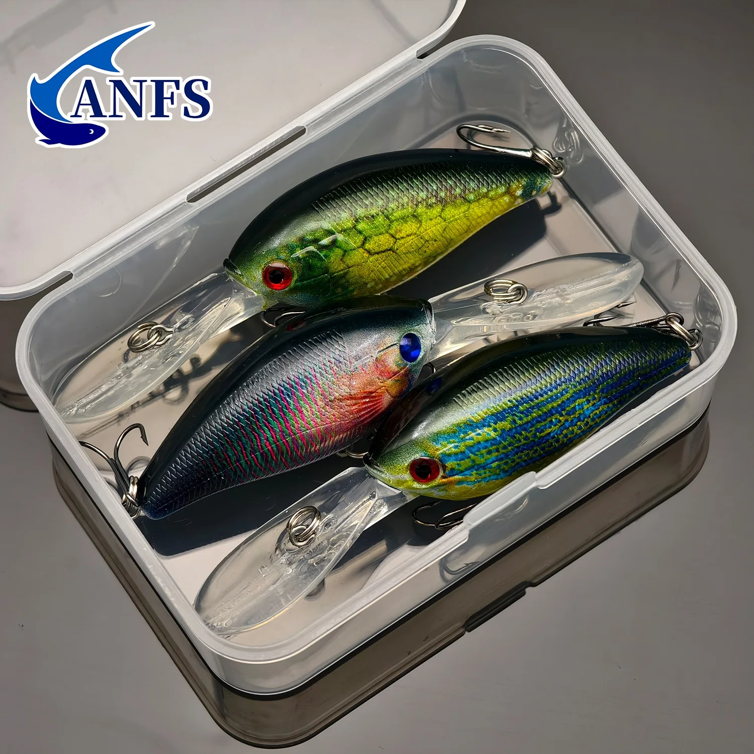 ANFS 3 uds/1 Uds Señuelos de pesca Crankbait -10cm/ 3,93 pulgadas, 12,5g/0,42oz, Material ABS duradero-para entusiastas de la pesca de lubina y Lucio - imagen 2