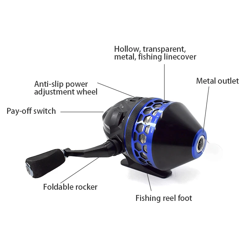 Carrete de pesca cerrado RA25, brazo basculante intercambiable izquierdo y derecho, 4,0: 1, rueda de Metal de alta velocidad, herramienta de pesca portátil - imagen 5