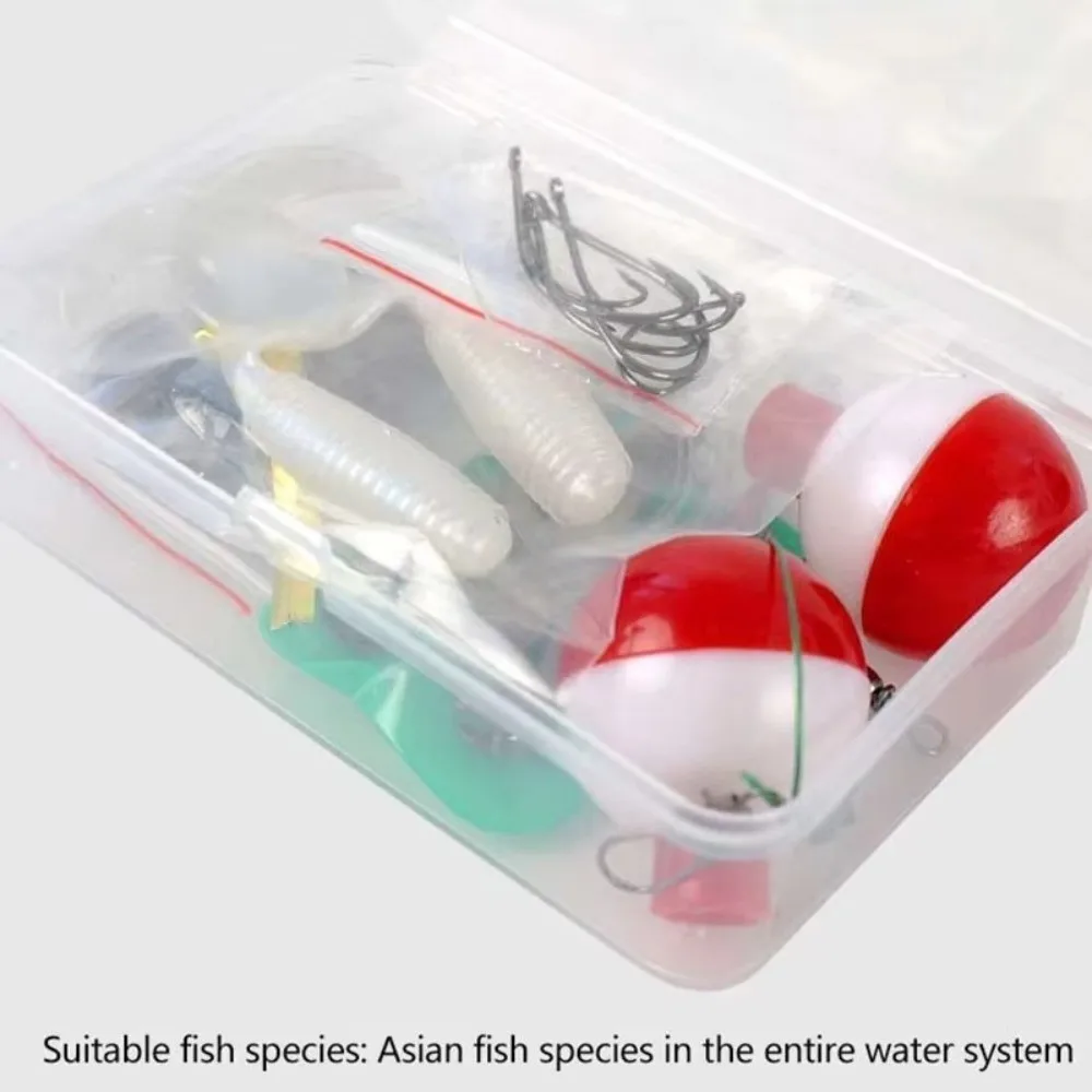 24 unids/set con cortadores Kit de pesca de emergencia con plomos Mini tamaño Mini aparejos de pesca con flotadores Kit de pesca de Kayak - imagen 3