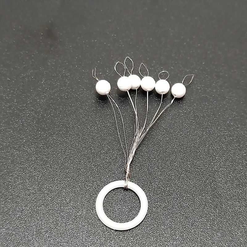 Flotador de pesca redondo blanco, aparejos de pesca de carpa con forma de bola, 5mm-15mm, Bobber de espuma 00084, 50 paquetes por lote, 00 #0 #1 #2 #3 #4 #5 # - imagen 2