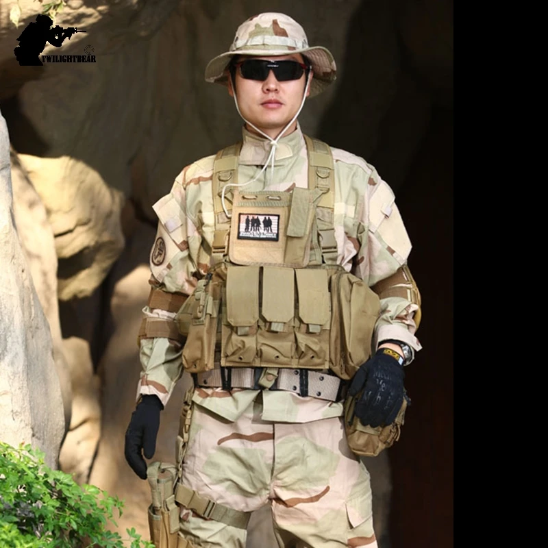 Chaleco táctico RRV Molle para exteriores, chaleco de combate de nailon de alta calidad, chaleco protector para Airsort, equipo de policía, A5FJ12 - imagen 2