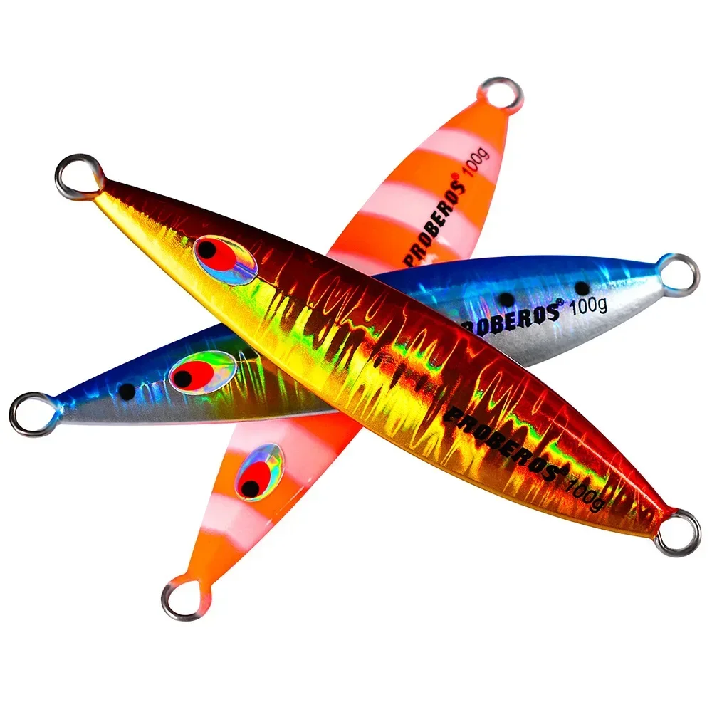 Señuelos de pesca con plantilla de Metal CXW, 40g, 60g, 80g, 100g, sin orilla, plantilla de paso lento, cuchara de Jigging Vertical súper dura, aparejos de pesca, 1 ud. - imagen 5