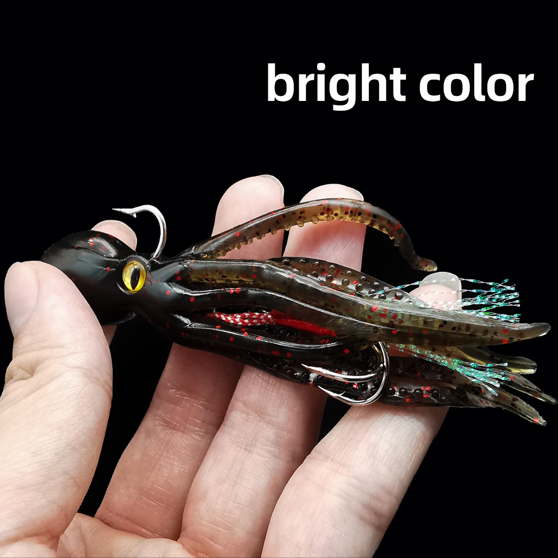 ANFS 3 uds/1pc señuelos blandos cebo Artificial de calamar brillante-gabarito de plomo resistente-perfecto para pesca de curricán, lubina y trucha de salmón - imagen 3