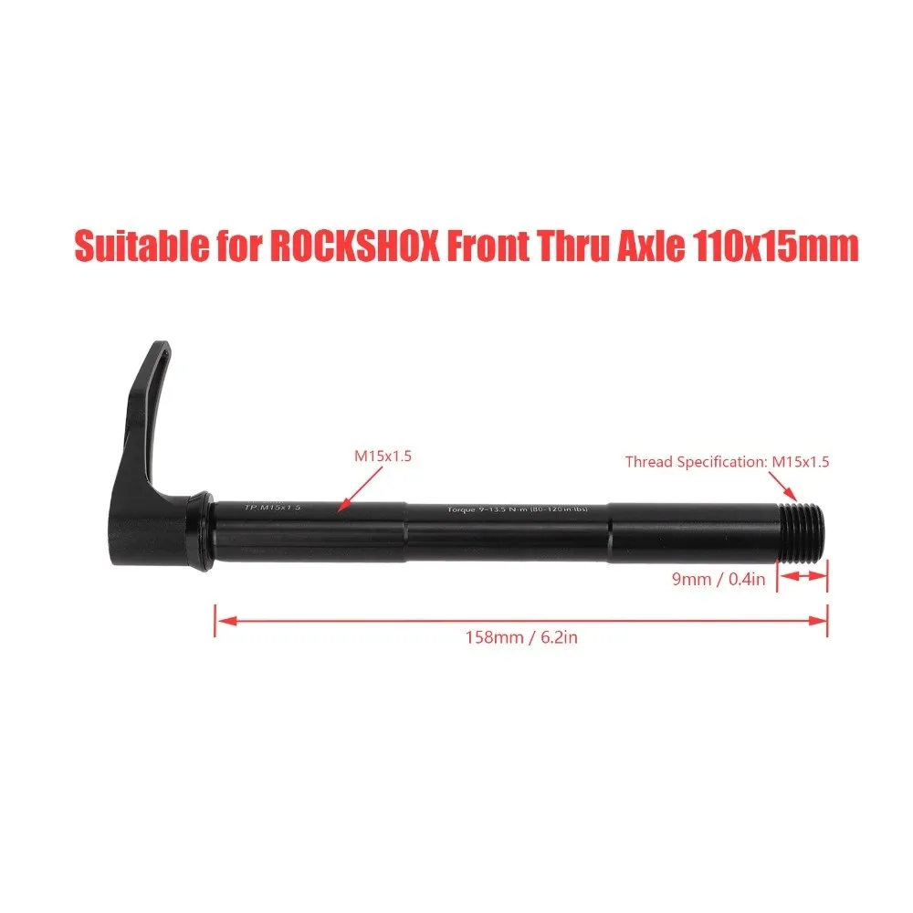 Eje pasante de aleación de aluminio de liberación rápida con mango giratorio ajustable, eje pasante de eje de 15mm X 100mm / 15mm X 110mm para ROCKSHOX - imagen 4