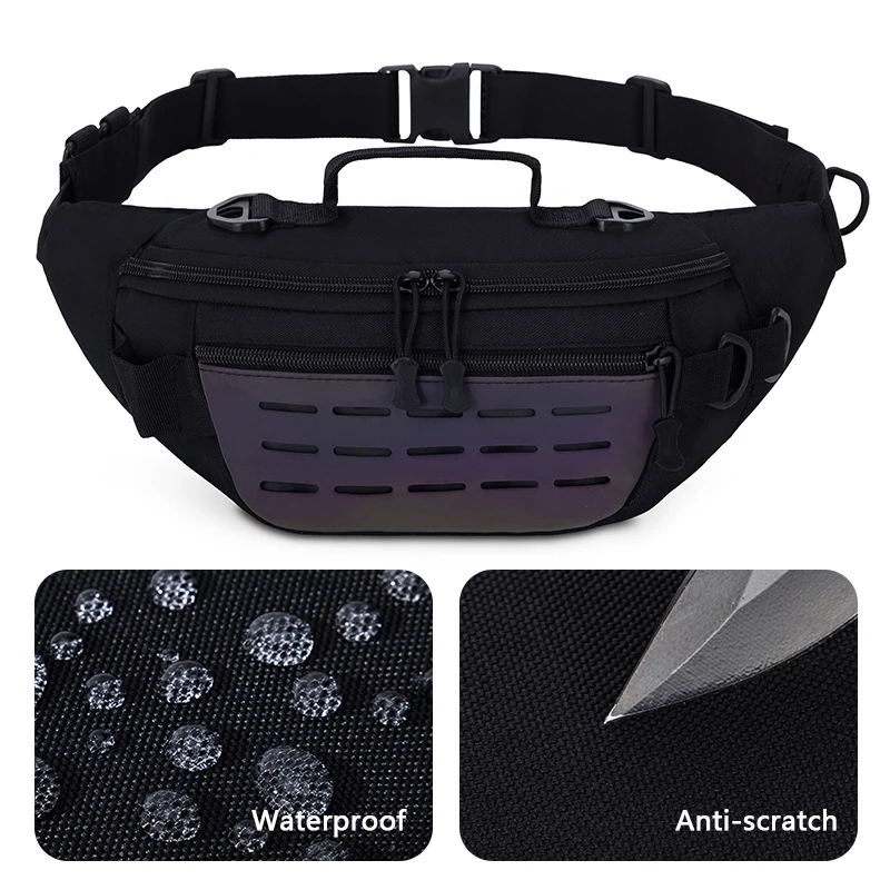 Bolsa de nailon con señuelo para pesca, bolso de pecho para deportes al aire libre, mochila táctica de camuflaje con cremallera para viaje, ciclismo, viaje diario - imagen 4