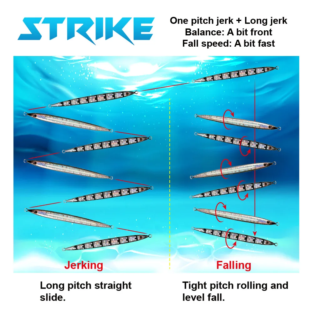 FSTK-señuelo de pesca de mar de fundición larga, plantilla de huelga GEKIT de hundimiento rápido, 60g80g100g, plantilla de Metal Gekito, cebo Artificial de agua de mar - imagen 2