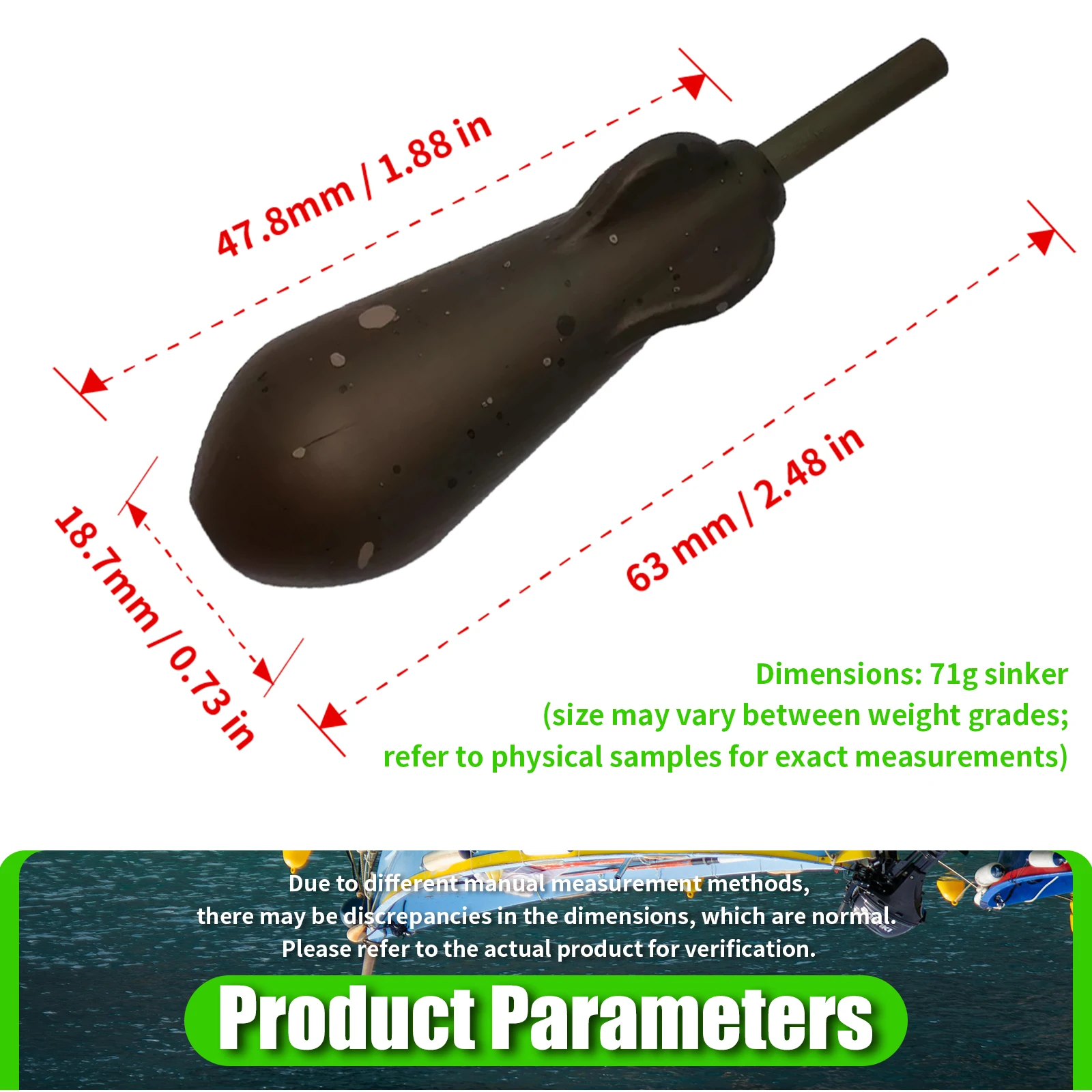 Plomos de tubo en línea YOTO – Antienganches para pesca de carpa - imagen 2