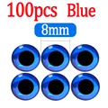 100pcs Blue 8mm