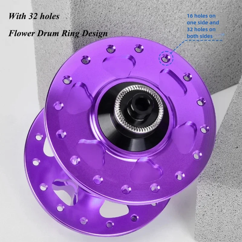 Eje de barril de buje de bicicleta, liberación rápida, 6 garras, sonido 120 veces, bicicleta de montaña, freno de disco de cuatro rodamientos, 6 clavos, 32 orificios - imagen 5