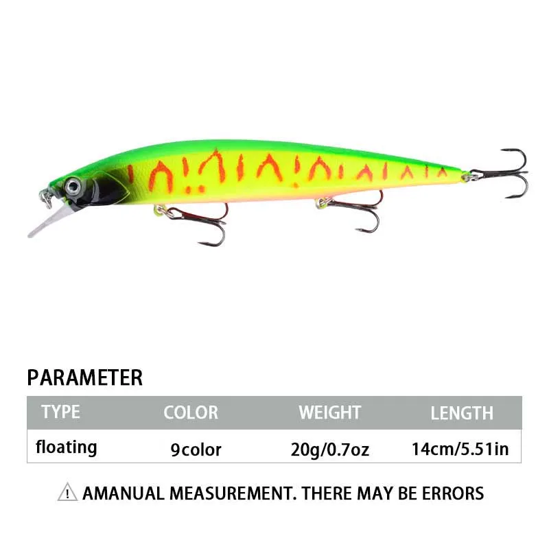 Señuelo artificial duro Minnow con triples para lucio y carpa - imagen 3