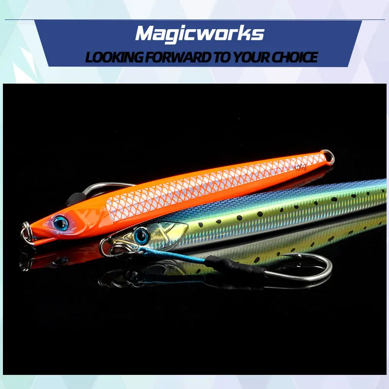 Señuelos mágicos para Pesca, plantilla de Metal, 100g, 120g, 150g, 180g, plantillas de Pesca de mar, cebo falso, aparejos de Pesca, cebos artificiales de lubina negra - imagen 2