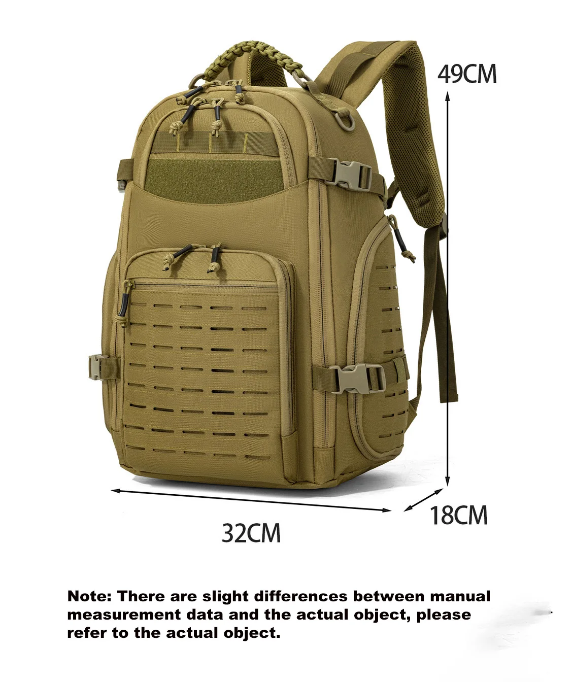 Detalle del sistema MOLLE con corte láser