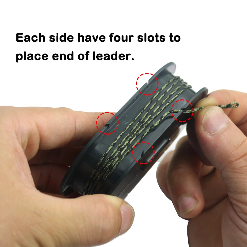 Caja de almacenamiento líder de sedal de pesca de carpa, ranura de plástico para fijar dos piezas de cabello, aparejo Ronnie Zig, accesorios de pesca de carpa, 1 caja - imagen 5