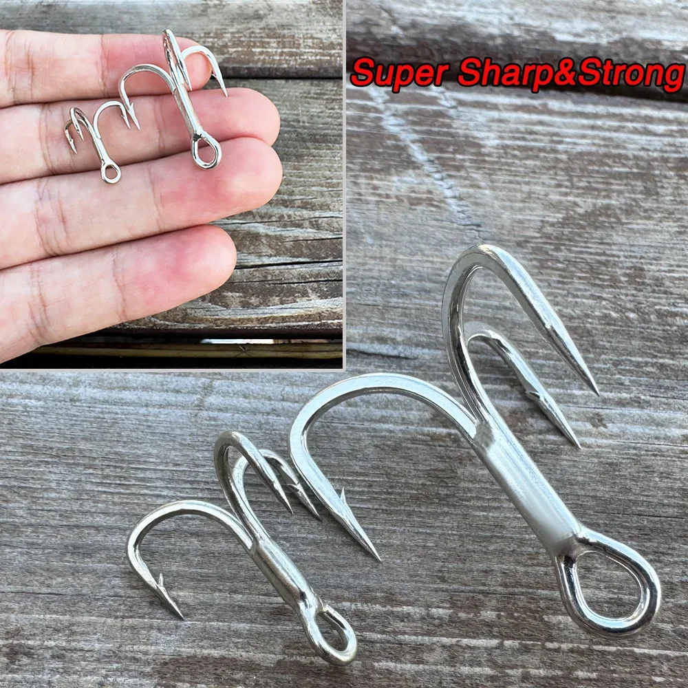 GOBAIT 10PCS 5X Ganchos agudos fuertes 8 # -5/0 ángulo de púas afilado acero alto en carbono níquel antioxidante Pesca señuelo Kit anzuelo de Pesca - imagen 3